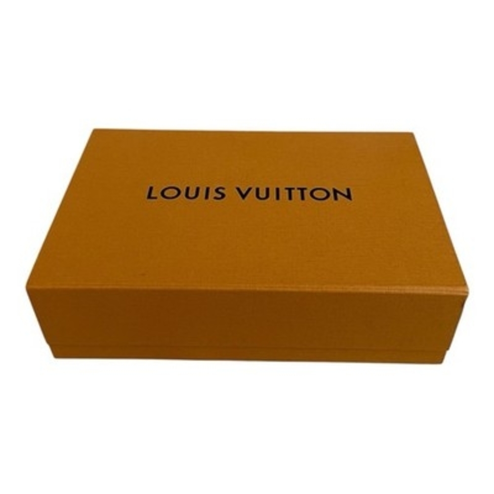 Authentic Louis Vuitton Orange Black Logo Gift Box Decorative Box 11"x7"x3"